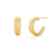 C-Shaped Curved Post Hoop Earrings in Gold C-Shaped Curved Post Hoop Earrings in Gold