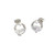 Open Circle CZ Post Back Stud Earrings