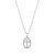 CZ Oval Cross Necklace