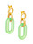 Candace Oval Link Drop Earrings - Mint