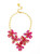 Abigail 3 Petal Collar Necklace - Hot Pink Abigail 3 Petal Collar Necklace - Hot Pink