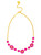 Brielle Flower Collar Necklace -  Hot Pink