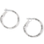 Small Charm Hoop Earrings - Silver