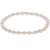Classic Grateful Pattern 4mm Bead Bracelet - Pearl