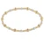 Dignity Sincerity Pattern 4mm Bead Bracelet - Pearl