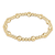 Classic Sincerity Pattern 6mm Bead Bracelet - Gold