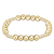 Classic Blissful Pattern 3mm Bead Bracelet - 6mm Gold Classic Blissful Pattern 3mm Bead Bracelet - 6mm Gold