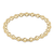 Classic Grateful Pattern 5mm Bead Bracelet - Gold Classic Grateful Pattern 5mm Bead Bracelet - Gold