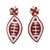 Beaded Football with Pom Pom Dangle Earrings