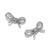 Illumina Bow Post Earrings in Silver