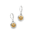 Mosaic Rnd Mini Leverback Earrings - Two Tone Mosaic Rnd Mini Leverback Earrings - Two Tone