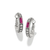 Pretty Tough Gem Hoop Earrings - Amethyst