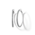 Meridian Thin Large Hoop Earrings - Silver Meridian Thin Large Hoop Earrings - Silver