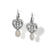 Meridian Zenith Heart Pearl Leverback Earrings - Silver/Pearl Meridian Zenith Heart Pearl Leverback Earrings - Silver/Pearl