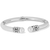Pretty Tough Stud Open Hinged Bangle Bracelet - Silver