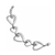 Whimsical Heart Link Bracelet - Silver