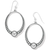 Pretty Tough Oval French Wire Earrings - Silver