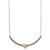 Pretty Tough Bold Heart Bar Necklace - Two Tone