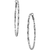 Pebble Large Oval Hoop Earrings - Silver