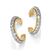 Venezia Hoop Post Earrings - Two Tone Venezia Hoop Post Earrings - Two Tone