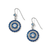 Halo Eclipse French Wire Earrings - Silver/Blue