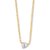 Lola Solitare Sideways Pear Necklace - Gold