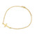 Sideways Cross Bracelet - Gold