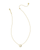 Volleyball Short Pendant Necklace - White Mother of Pearl Gold Volleyball Short Pendant Necklace - White Mother of Pearl Gold