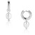 Melrose Mini Pearl Hoop Earrings - Silver