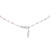 Children's Beaded Satellite Chain in Silver - Pink Mix