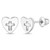 Heart and Cross Children's Screw-On Post Earrings Heart and Cross Children's Screw-On Post Earrings