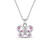 Fluttering Butterly Children's Necklace with Pink CZs