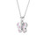 Fluttering Butterly Children's Necklace with Pink CZs