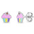 Pink Frosted Cupcake Children's Post Earrings