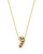 Candy Cane Short Pendant Necklace in Gold
