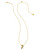 Candy Cane Short Pendant Necklace in Gold