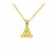 Tiny Initial "A" Necklace - Gold