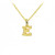 Tiny Initial "E" Necklace - Gold