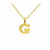 Tiny Initial "G" Necklace - Gold