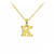 Tiny Initial "K" Necklace - Gold