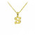 Tiny Initial "S" Necklace - Gold