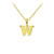 Tiny Initial "W" Necklace - Gold