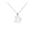 Tiny Initial "D" Necklace - Silver