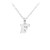 Tiny Initial "F" Necklace - Silver