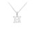 Tiny Initial "H" Necklace - Silver