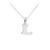 Tiny Initial "L" Necklace - Silver