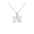 Tiny Initial "M" Necklace - Silver