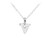 Tiny Initial "V" Necklace - Silver