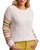 Intarsia Crew Neck Sweater with Pointelle Sleeve Intarsia Crew Neck Sweater with Pointelle Sleeve