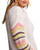 Intarsia Crew Neck Sweater with Pointelle Sleeve Intarsia Crew Neck Sweater with Pointelle Sleeve